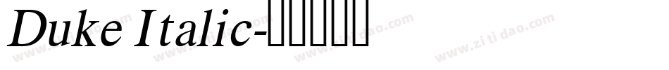 Duke Italic字体转换